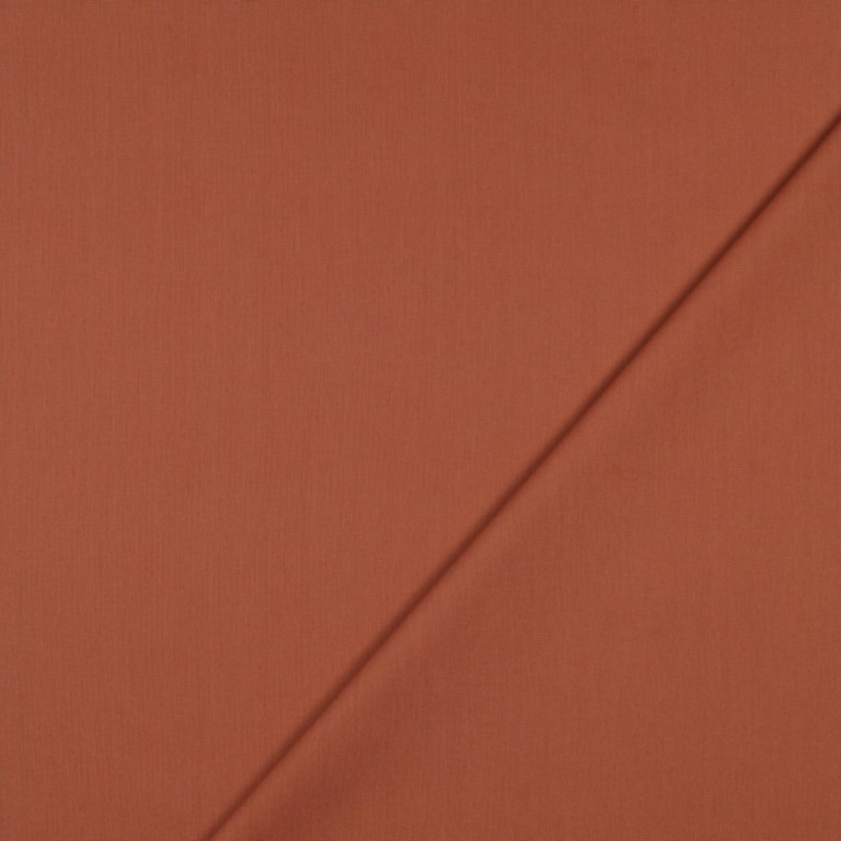 Popeline de coton rouille