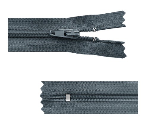 Fermeture à glissière Gris foncé
