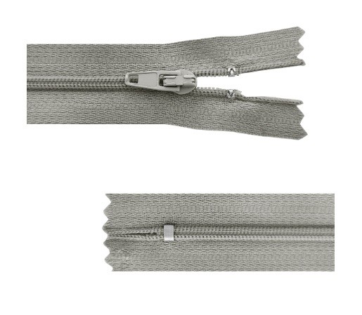 Fermeture à glissière Gris clair