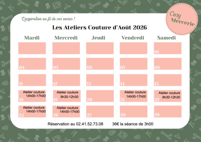 Ateliers juillet 2026
