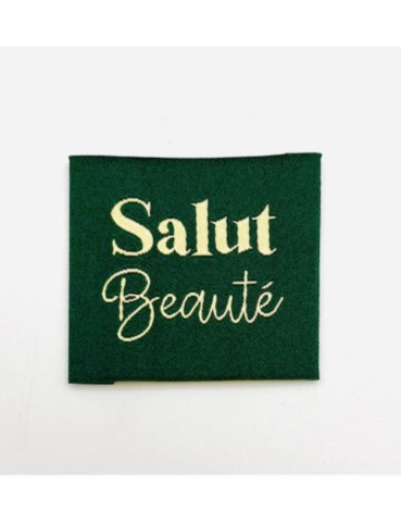 Etiquette Salut Beauté Vert