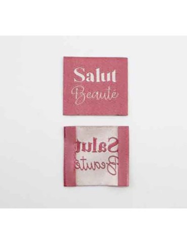 Etiquette Salut Beauté Rose Indien