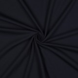 Jersey coton uni Bleu marine